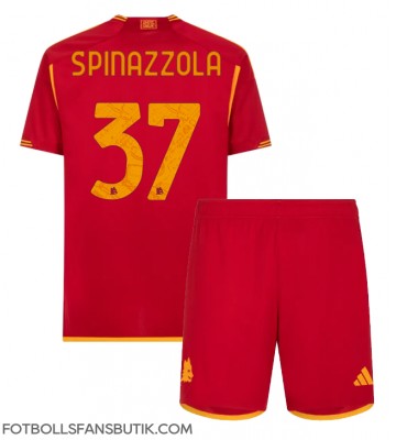 AS Roma Leonardo Spinazzola #37 Replika Hemmatröja Barn 2023-24 Kortärmad (+ Korta byxor)